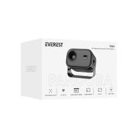 Everest PJ04 Pandora Siyah/Gri Taşınabilir 1280*720P 7500 Lumen 4K Destekli Andriod 13 HD Projeksiyon Cihazı